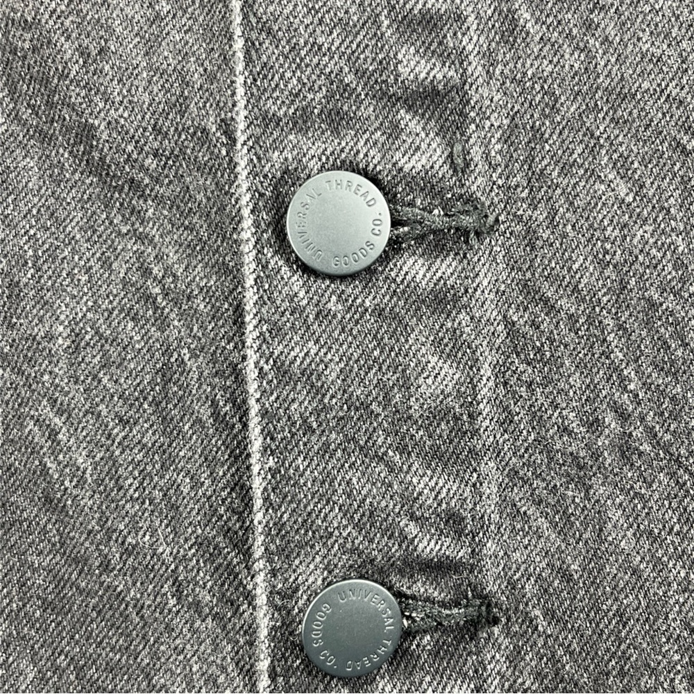 Universal Thread Black Denim Button-Front Midi Sk… - image 5